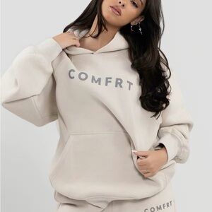 COMFRT Women's Beige Hoodie